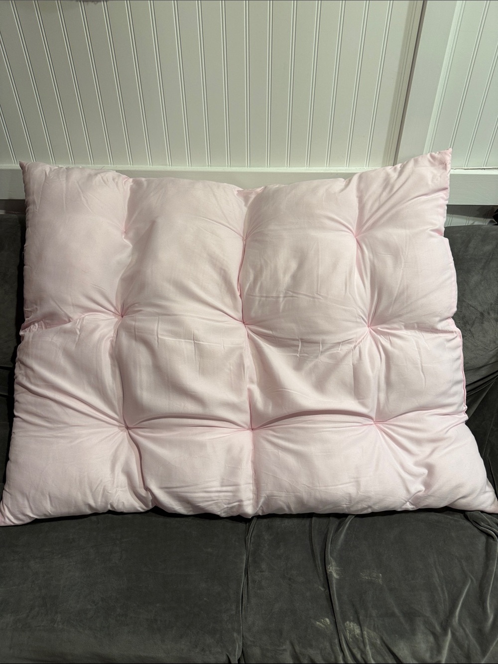 Plush Tufted Pillow Top Sham - Light Pink